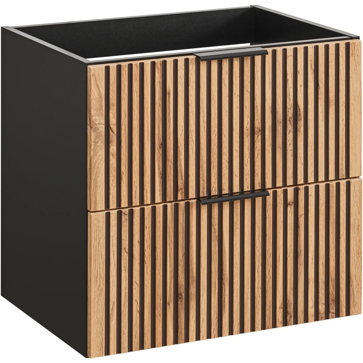 Mobile bagno sospeso 60cm cm con lavabo quercia antracite Limpid
