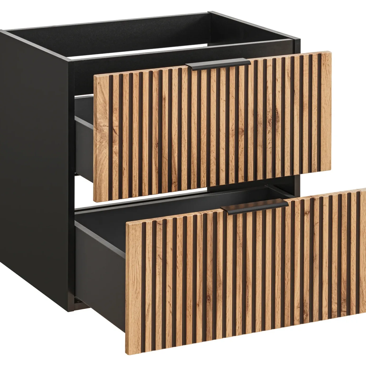 Mobile bagno sospeso 60cm cm con lavabo quercia antracite Limpid
