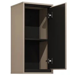 Mobile bagno sospeso 120cm con specchio tortora nero Linda