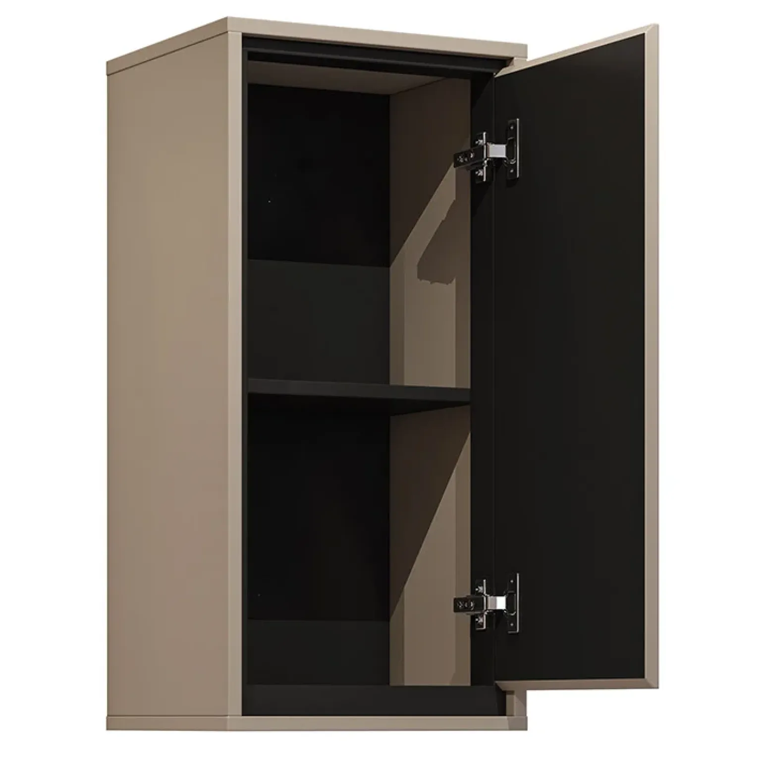 Mobile bagno sospeso 120cm con specchio tortora nero Linda