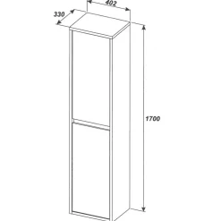 Mobile bagno sospeso 100cm con lavabo, specchio e colonna rovere antracite Stony