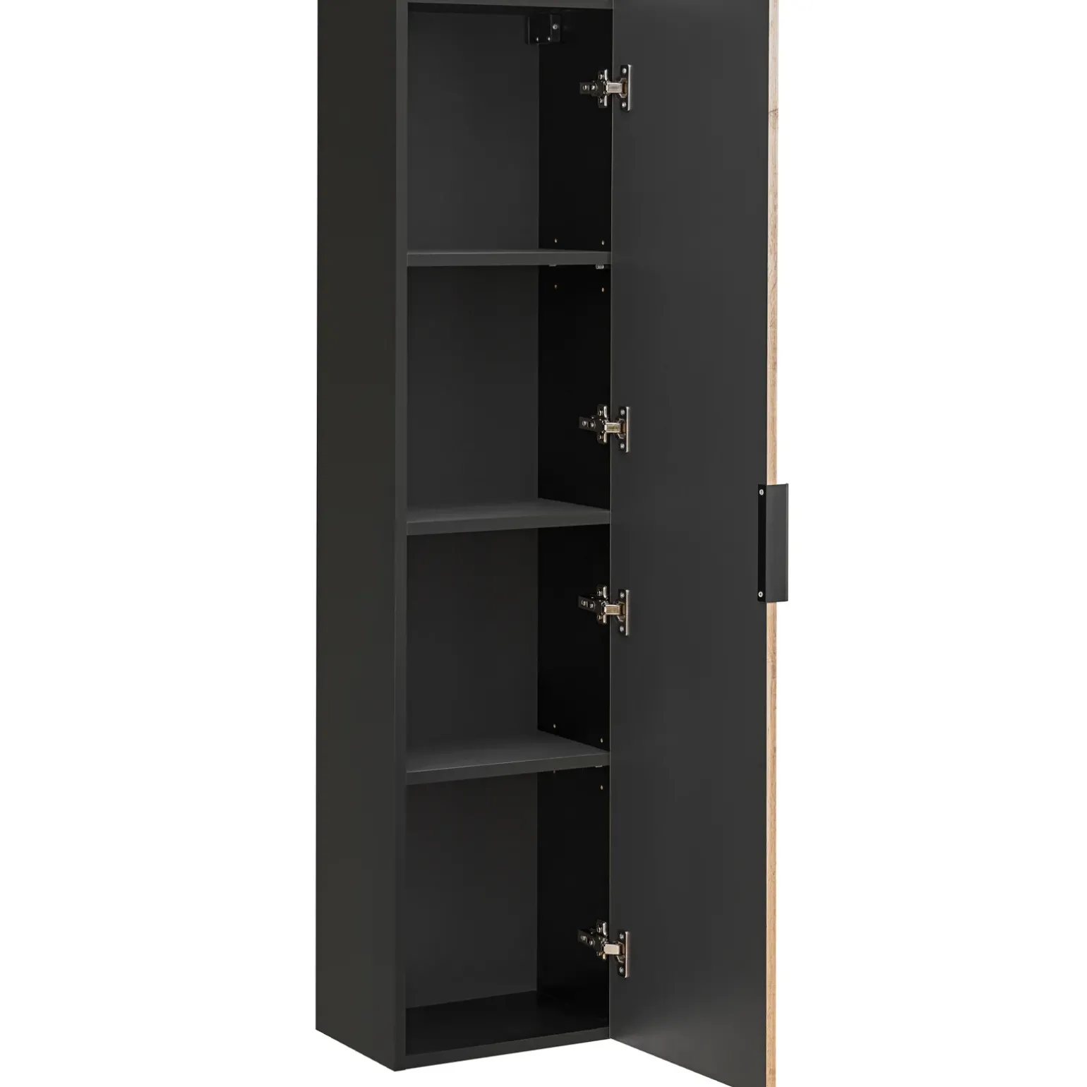 Mobile bagno sospeso 120cm cm con 2 lavabi da incasso, 2 specchi, colonna e cubotti quercia antracite Limpid