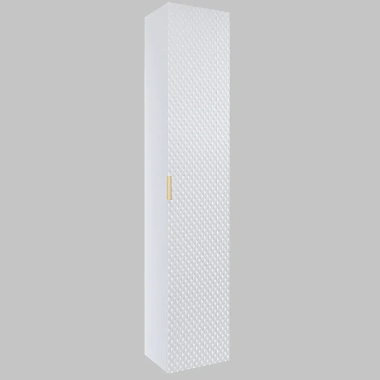Mobile bagno sospeso 61cm con colonna bianco frontali decorati Konny