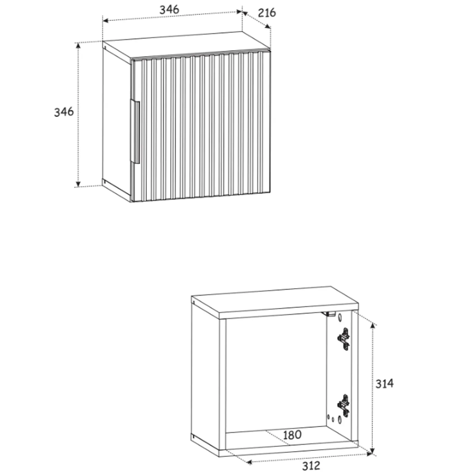 Mobile bagno sospeso 100cm cm con lavabo, specchio, colonna e cubotti quercia antracite Limpid