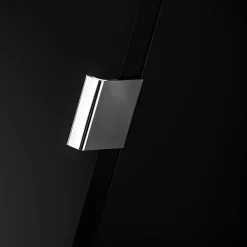 Mobile bagno sospeso 140cm con 2 lavabi, specchio e colonna nero Serif