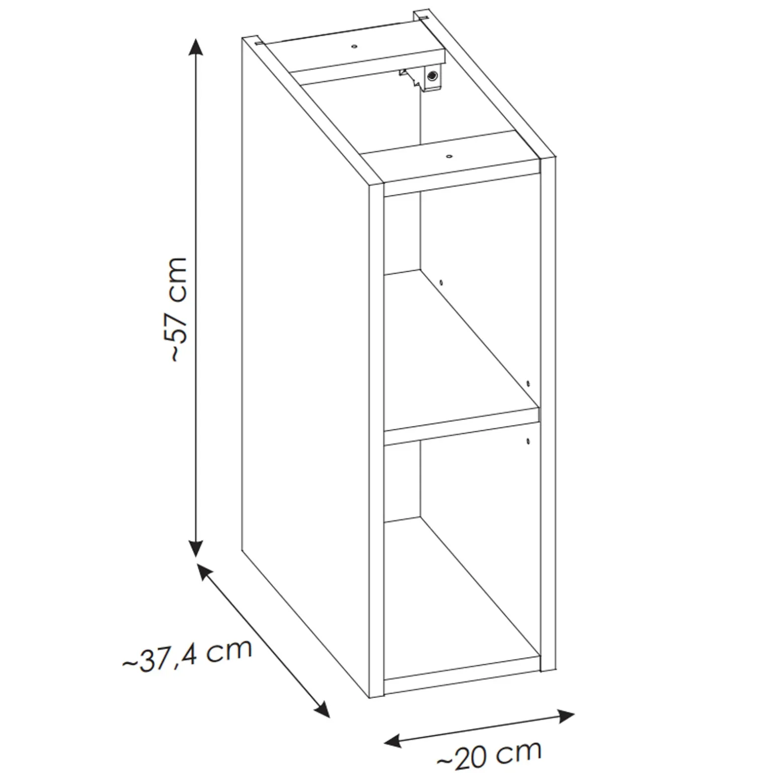 Mobile bagno sospeso 80cm con colonna rovere Rovery