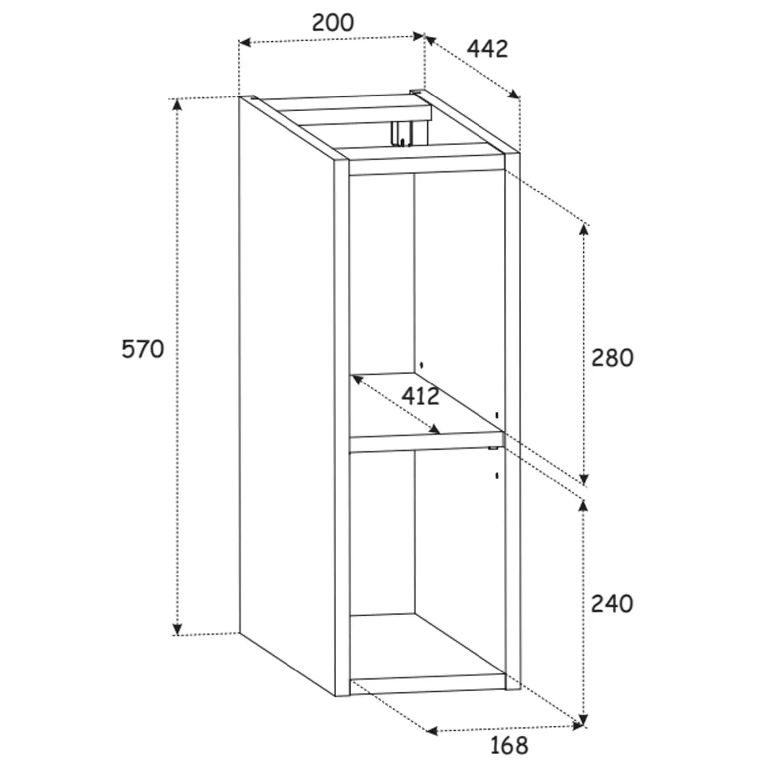 Mobile bagno sospeso 80cm cannettato 2 cassetti e vani beige rovere Cleany