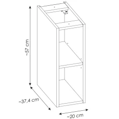 Mobile bagno sospeso 100cm con 2 lavabi, 4 cassetti e colonna rovere Rovery