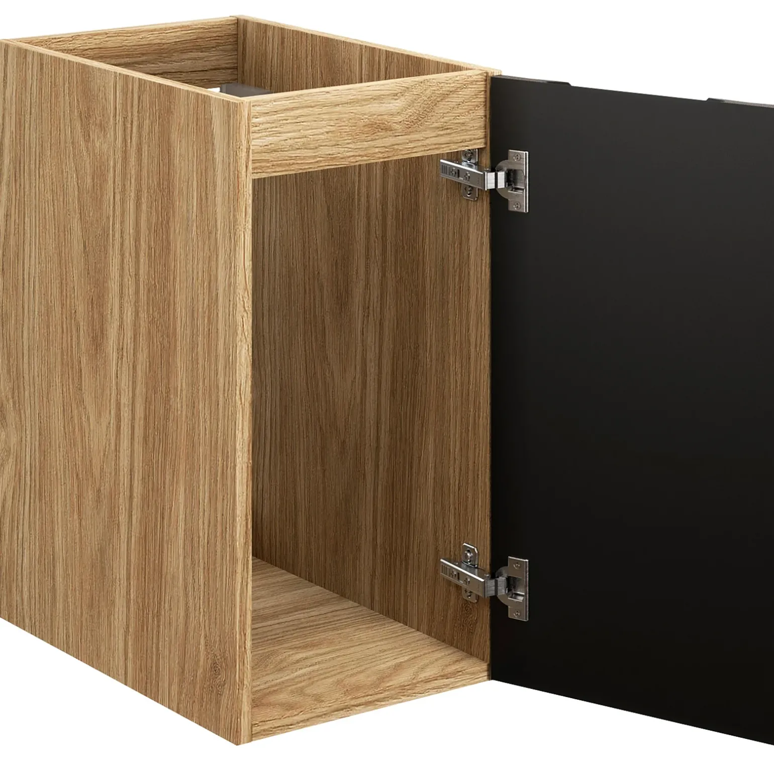Mobile bagno sospeso 120cm con lavabo da incasso nero rovere Swim