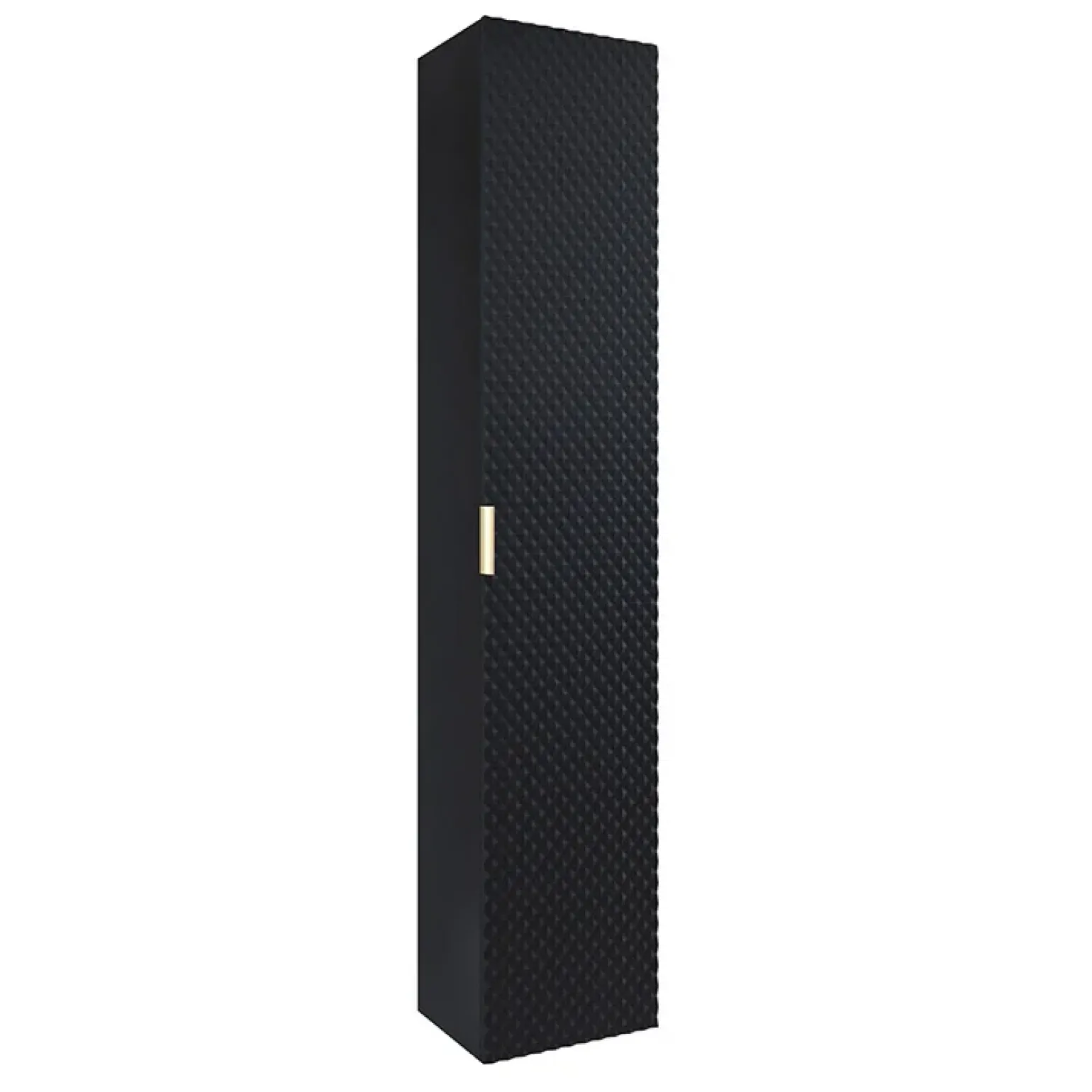 Mobile bagno sospeso 61cm con colonna nero frontali decorati Konny