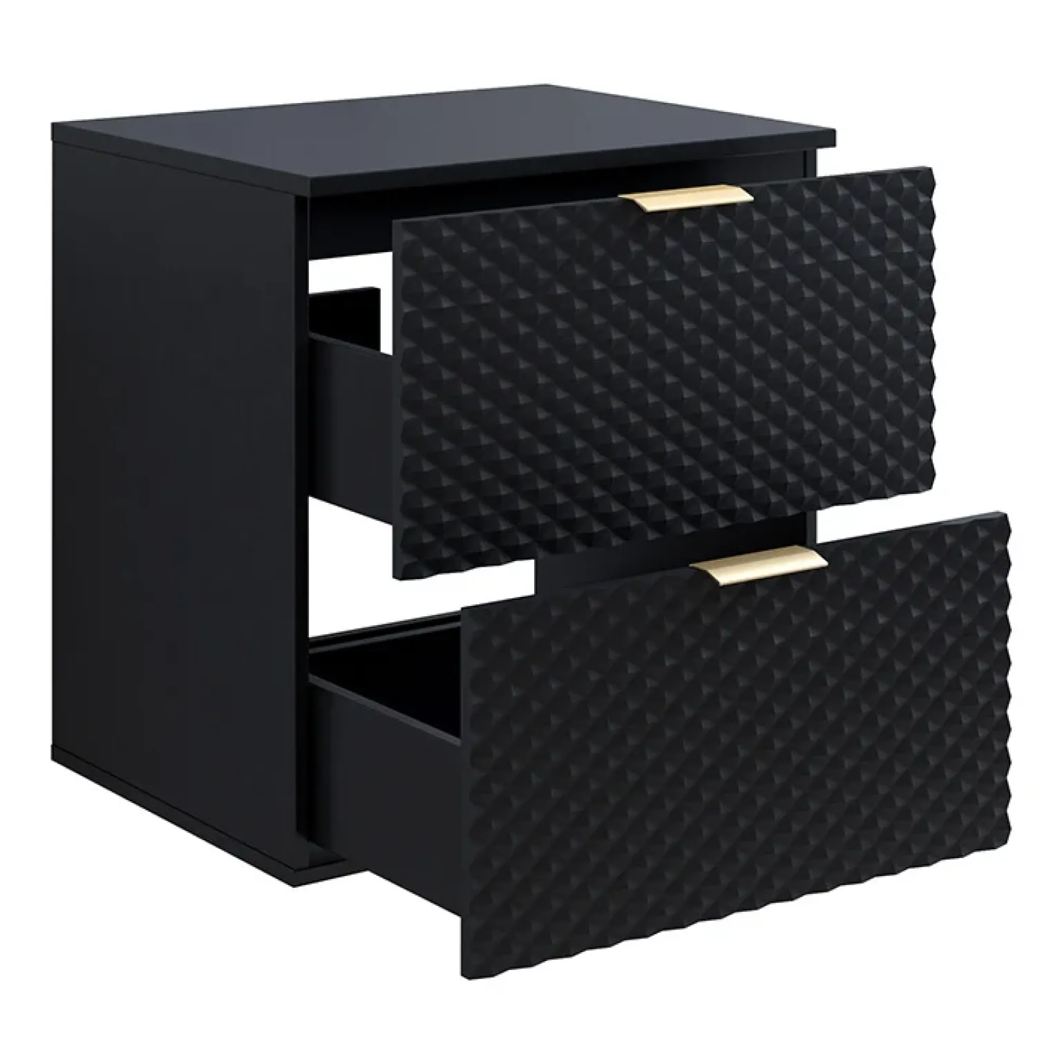 Mobile bagno sospeso 61cm con colonna nero frontali decorati Konny