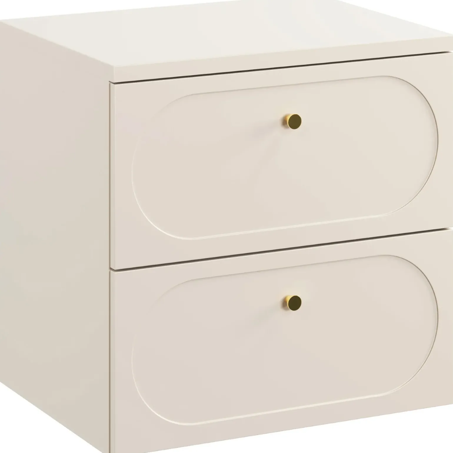 Mobile bagno sospeso 60cm fresato 2 cassetti beige Sand