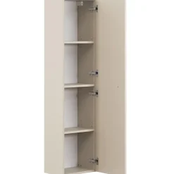 Mobile bagno sospeso fresato 120cm con colonna beige Sand