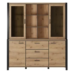 Mobile credenza alta 180x200h cm quercia nero opaco Neive