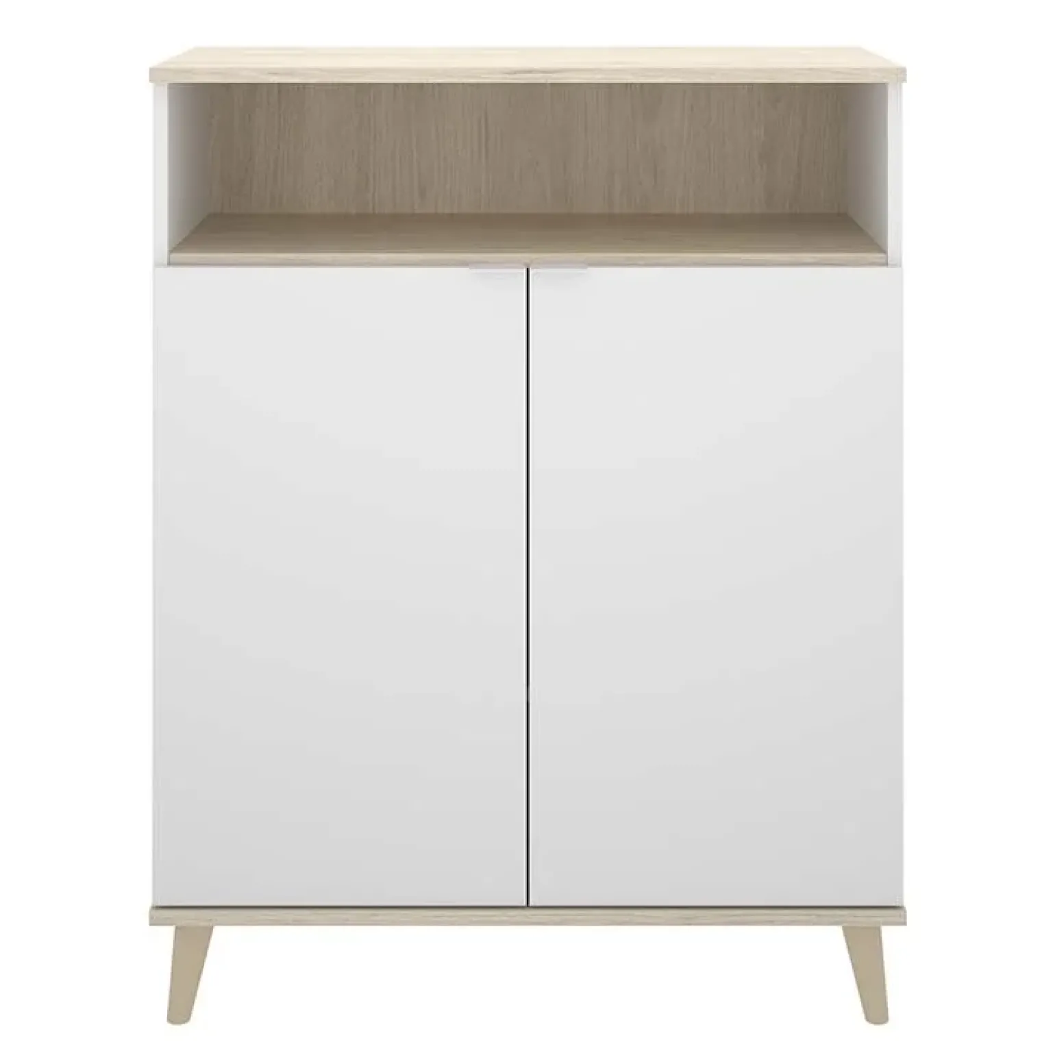 Mobile cucina 80x102h cm 2 ante bianco opaco rovere naturale Penny