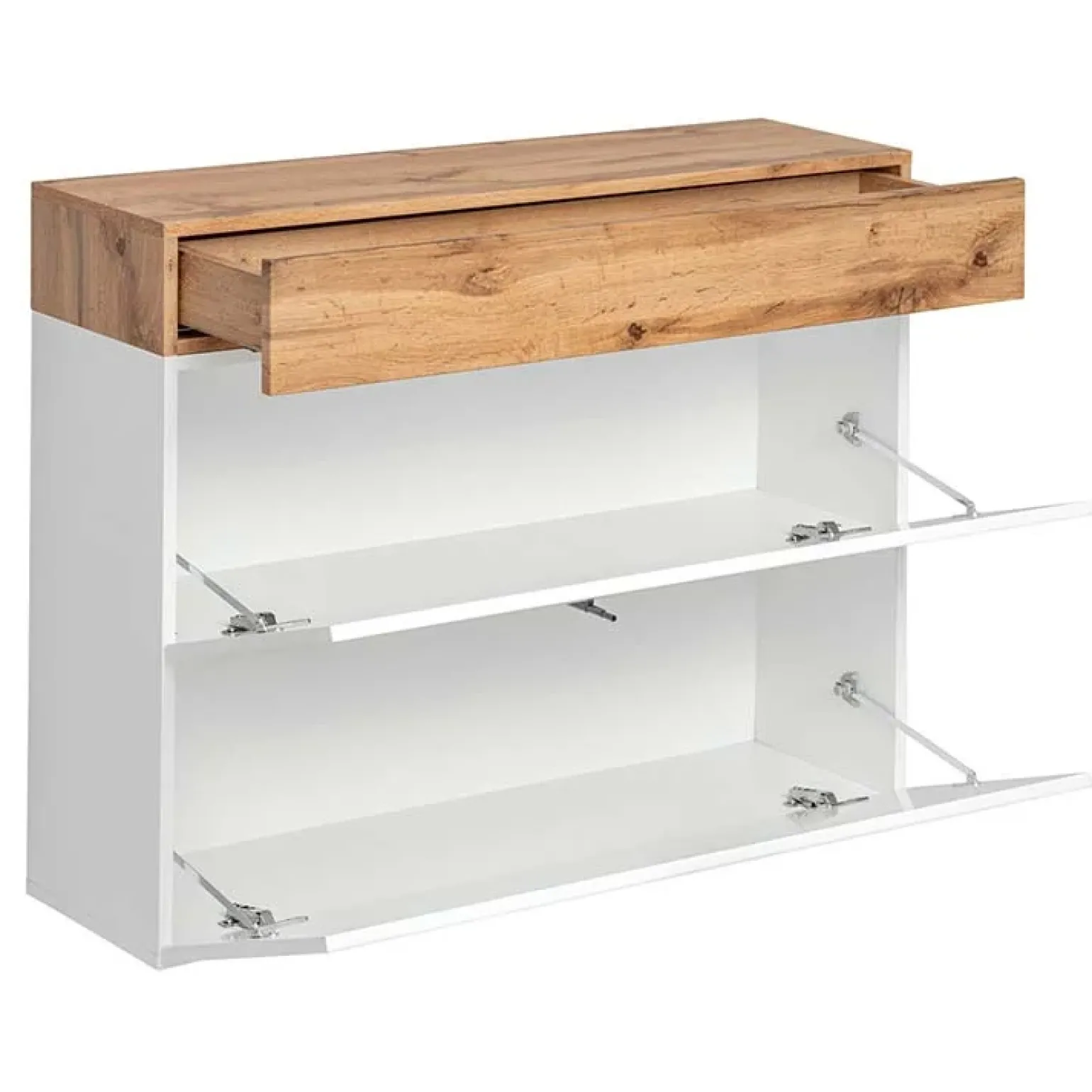 Mobile ingresso sospeso 100x180h cm bianco opaco rovere Dante 5 Gihome®
