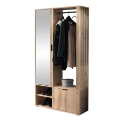 Mobile ingresso 100x190h cm con specchio rovere Umea