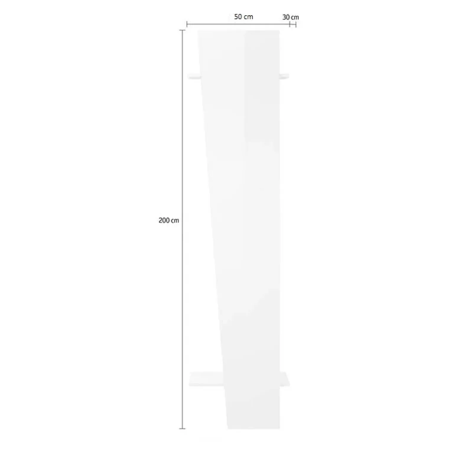 Mobile ingresso 50x200h cm con appendiabiti ossido Candia Gihome®