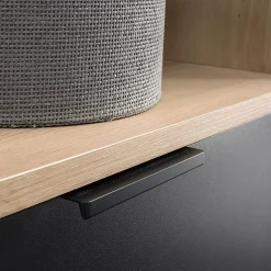 Mobile ingresso 100x190h cm con specchio rovere nero Umea