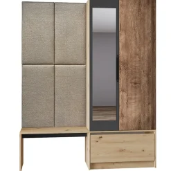 Mobile ingresso 160x202h cm con specchio rovere chiaro Canada