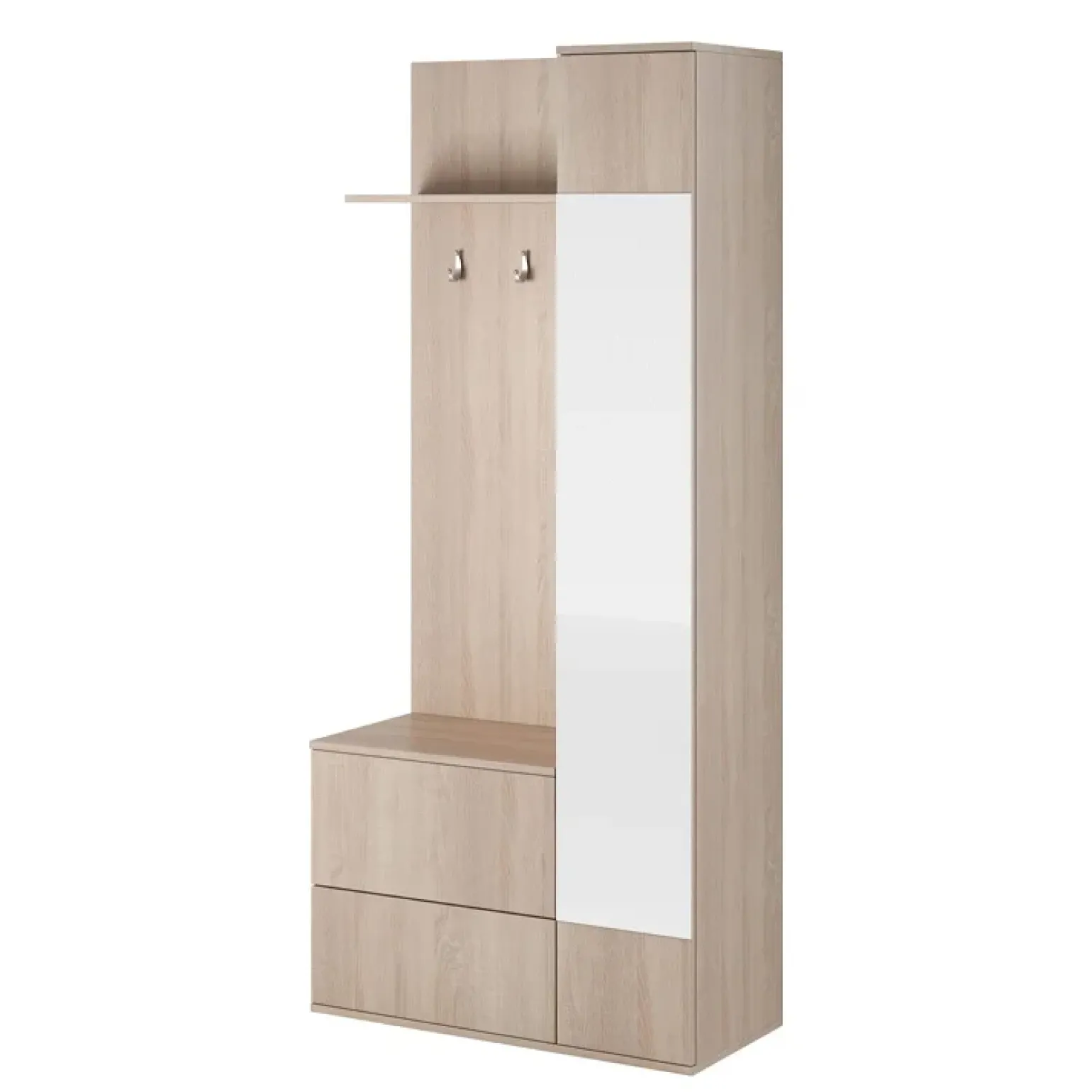 Mobile ingresso 90x195h cm con specchio rovere Rak Gihome®