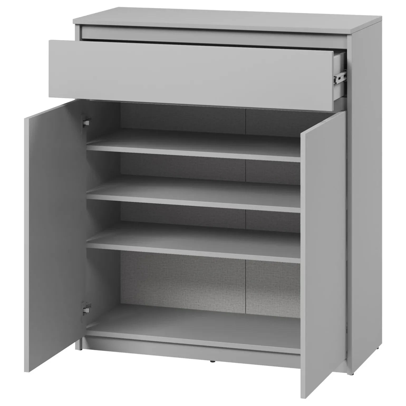 Mobile ingresso 200x230h cm con specchio appendiabiti grigio Accent
