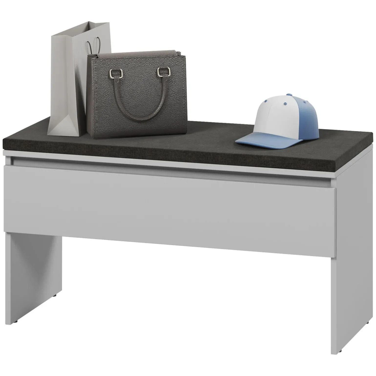 Mobile ingresso 200x230h cm con specchio appendiabiti grigio Accent