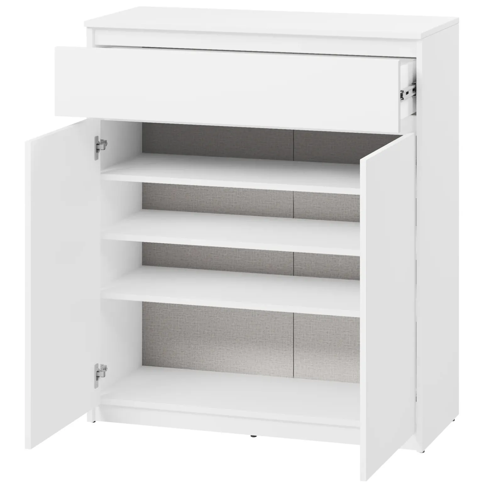Mobile ingresso 300x200h cm con specchio appendiabiti armadio bianco Accent