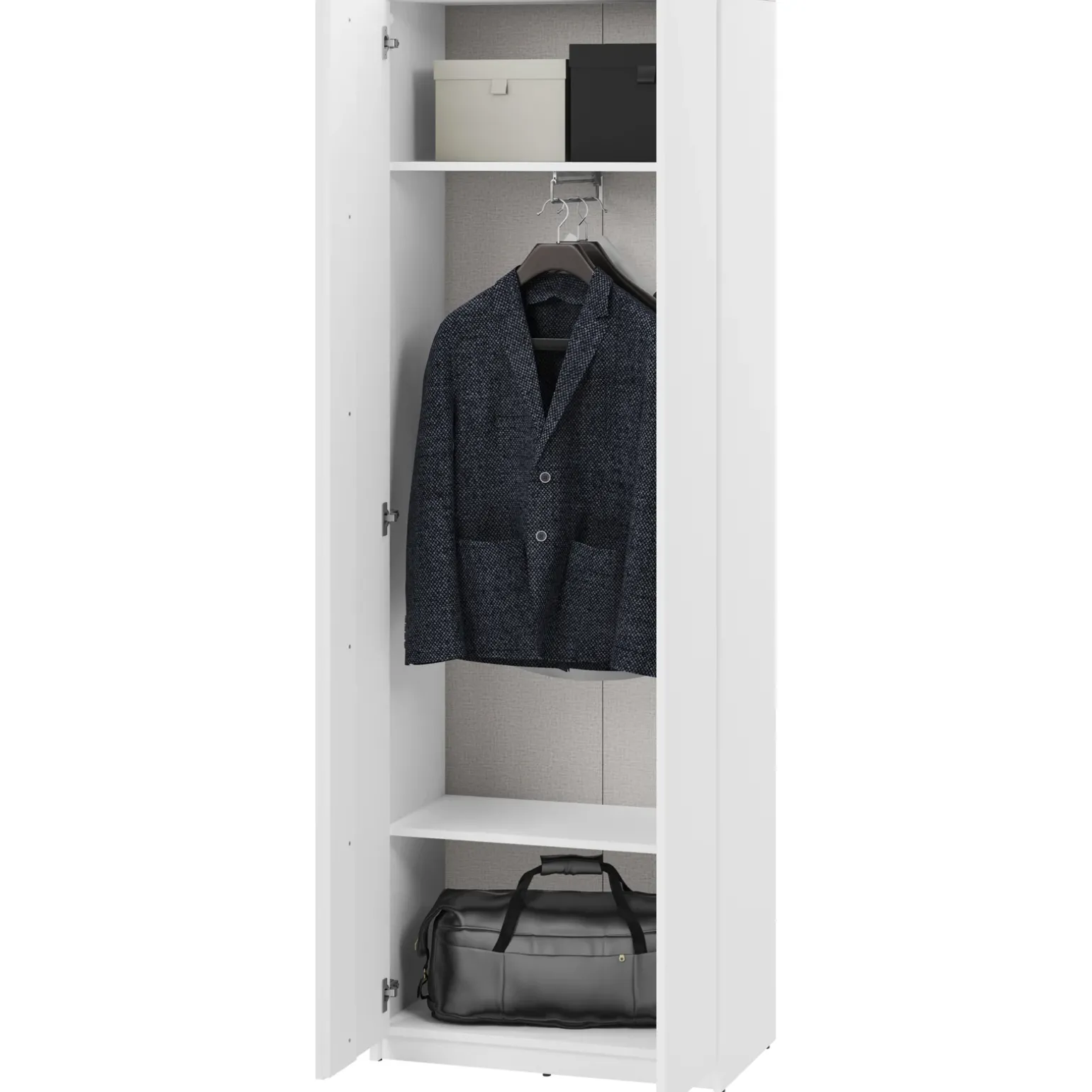 Mobile ingresso 300x200h cm con specchio appendiabiti armadio bianco Accent