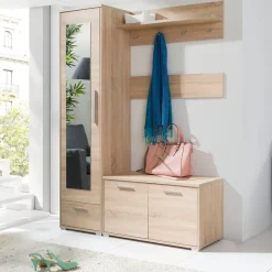 Mobile ingresso 140x193h cm moderno rovere Clarissa Gihome®