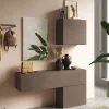 Mobile ingresso 138x170h cm moderno marrone bronzo Sunset 58