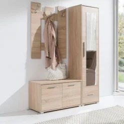 Mobile ingresso 140x193h cm moderno rovere Clarissa 1 Gihome®