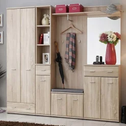 Mobile ingresso 210x203h cm moderno rovere sonoma California Gihome®