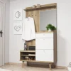 Mobile ingresso 110x200h cm moderno bianco rovere Levi Gihome®