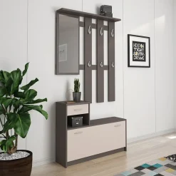 Mobile ingresso 100x190h cm moderno grigio beige Thomas
