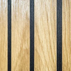 Mobile ingresso 90x203h cm moderno rovere antracite stampa a righe Arizona Gihome®