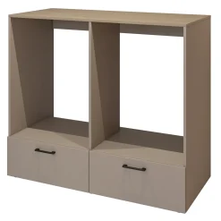 Mobile lavatrice e asciugatrice 132x117h cm con cassettone beige Wave