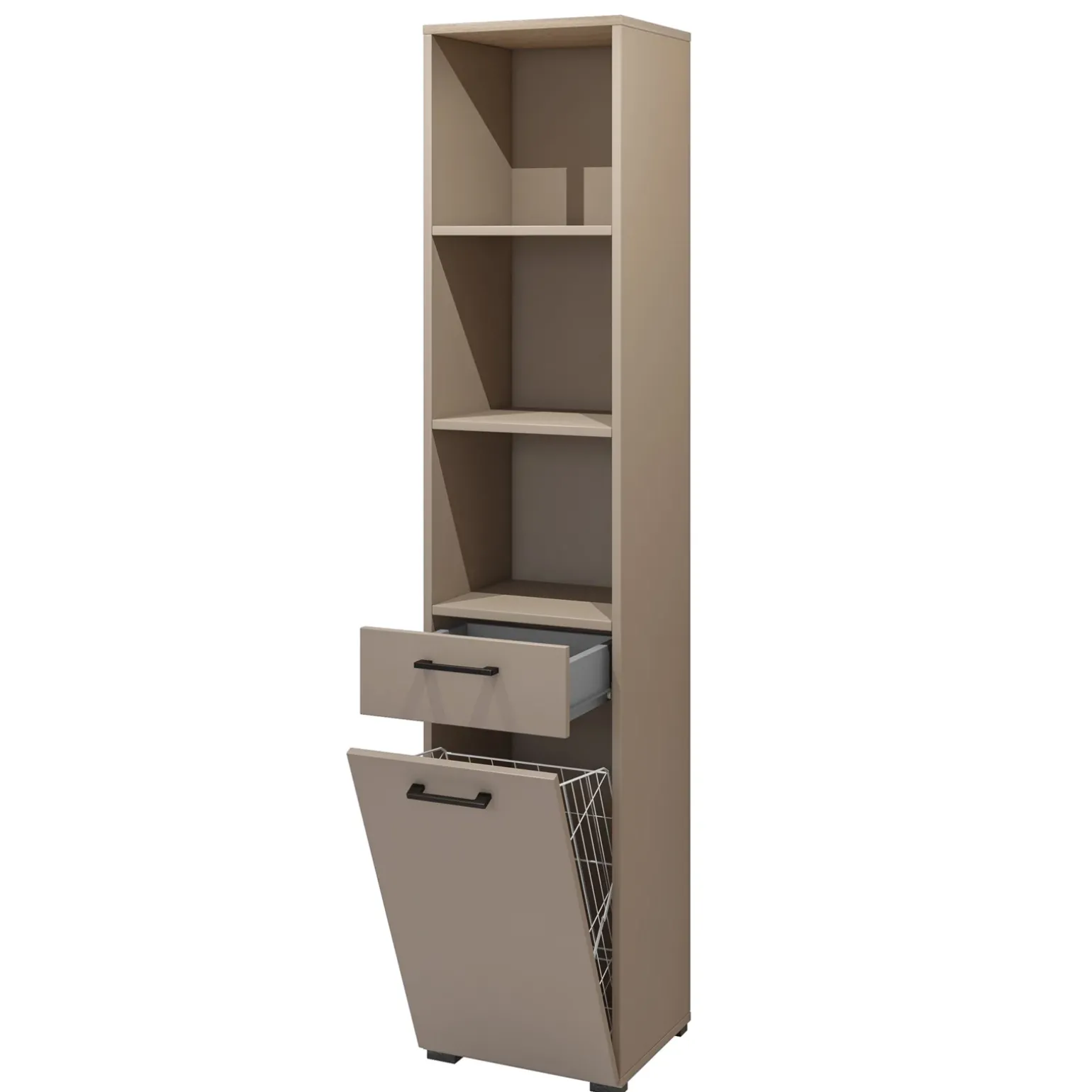 Mobile lavatrice 107x197h cm con colonna beige Wave