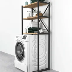 Mobile lavatrice 66x160h cm industrial metallo rovere Canarie