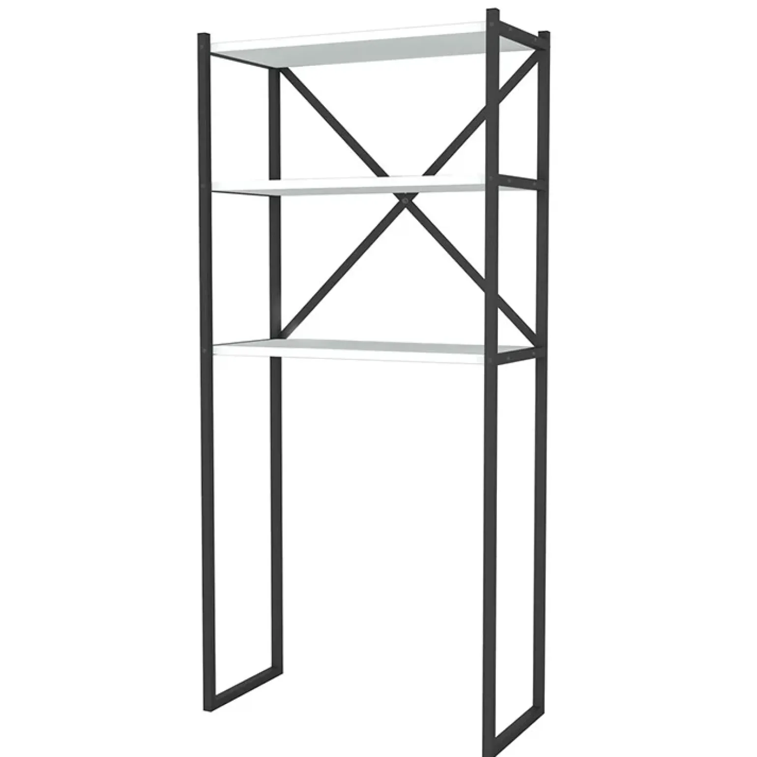 Mobile lavatrice 66x160h cm industrial metallo bianco Canarie
