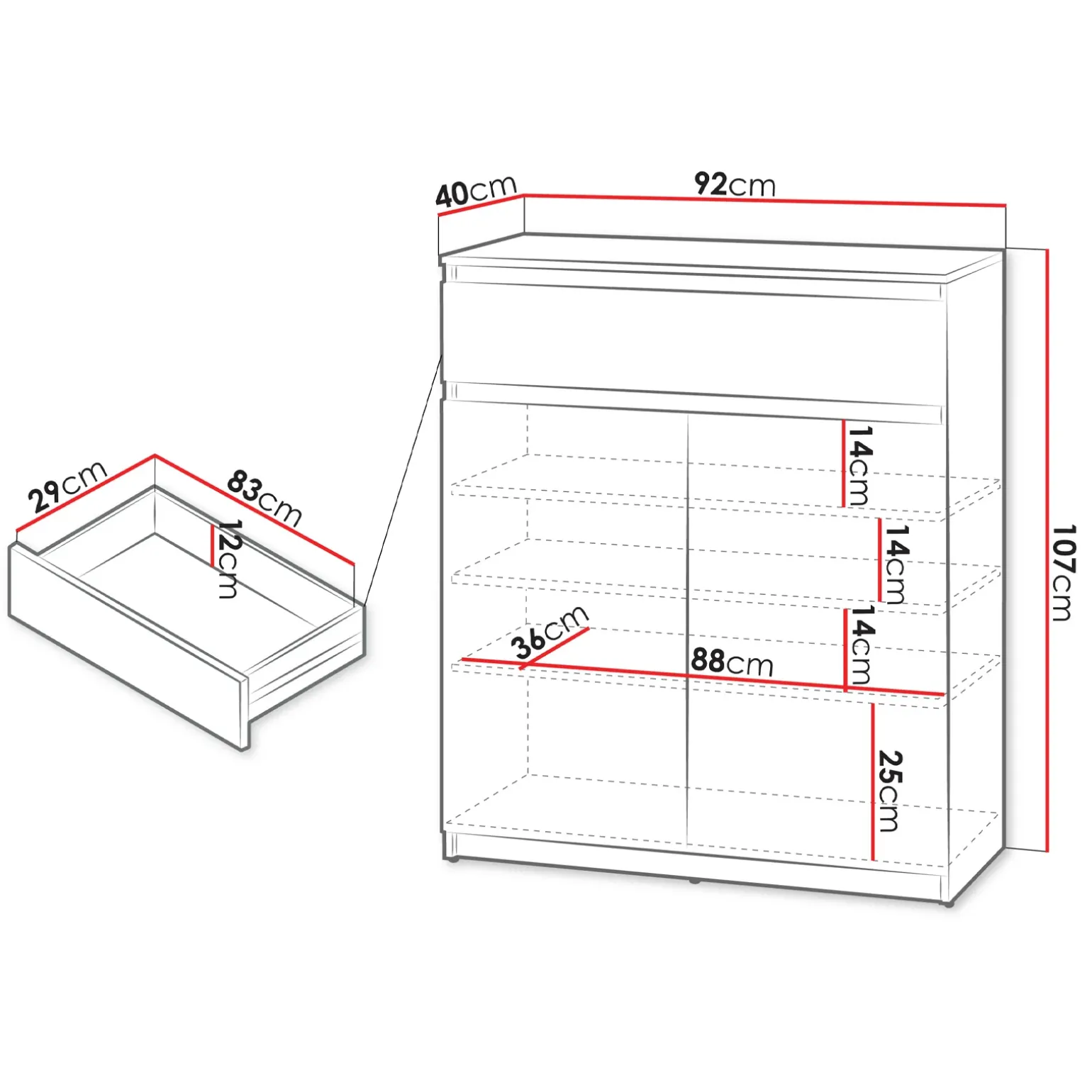 Mobile multiuso ingresso 92x107h cm con cassetto grigio Accent