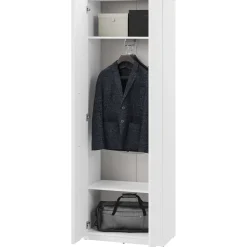 Mobile multiuso ingresso 69x200h cm appendiabiti bianco Accent