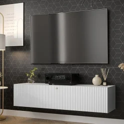 Mobile porta TV sospeso 150x34h cm 1 anta bianco Kiruna 4