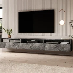 Mobile porta TV sospeso 270x42h cm ossido Emotion Gihome®