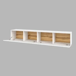 Mobile porta TV sospeso 180x35h cm bianco opaco Fusion