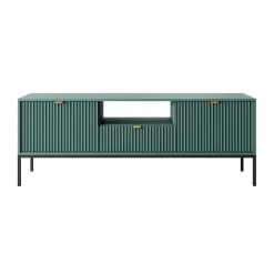 Mobile porta TV 154x56h cm 2 ante moderno soggiorno verde Alisa