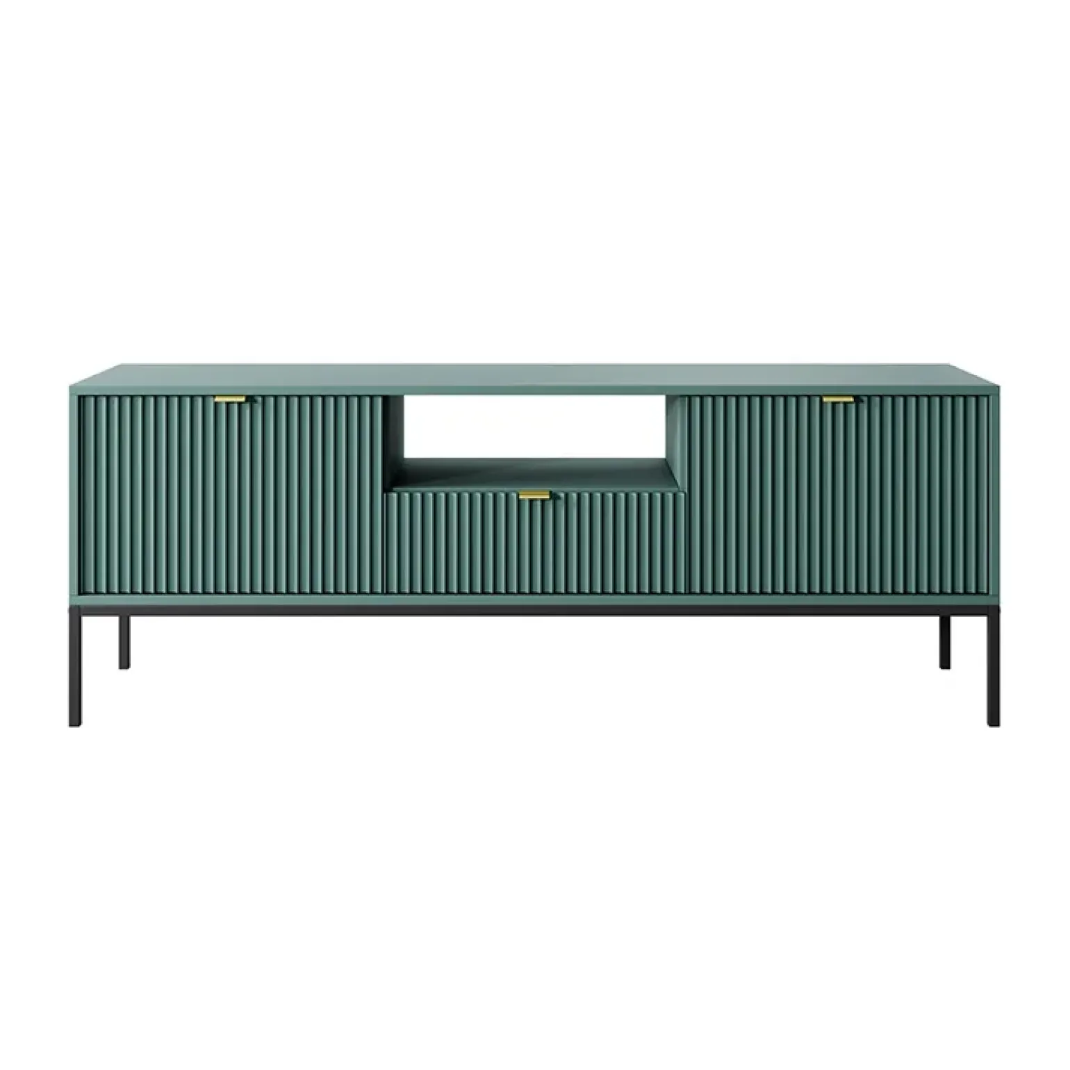 Mobile porta TV 154x56h cm 2 ante moderno soggiorno verde Alisa