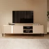 Mobile porta TV 203x54h cm 3 ante 2 vani moderno beige Melly