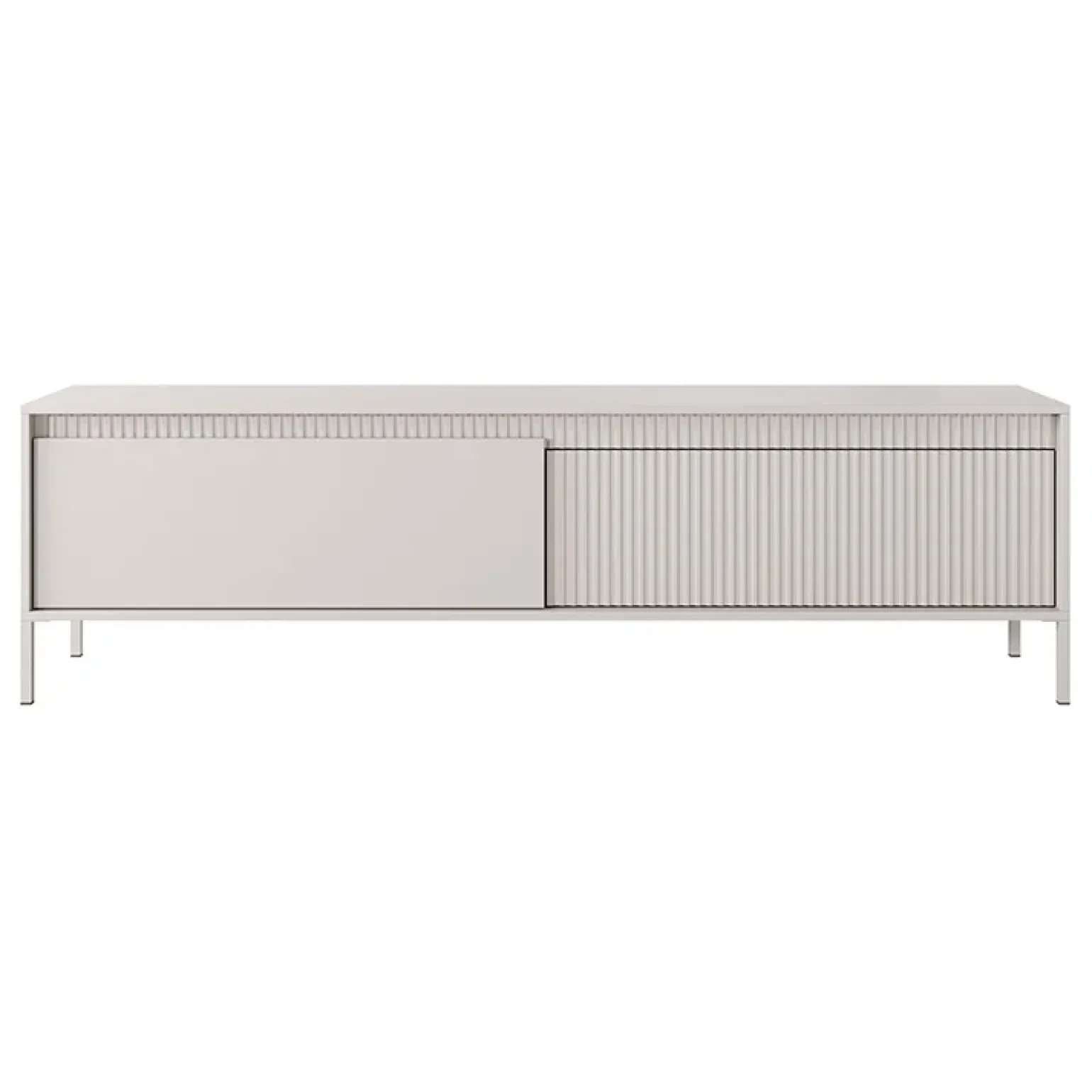 Mobile porta TV 187x54h cm 2 ante beige cannettato Ciar