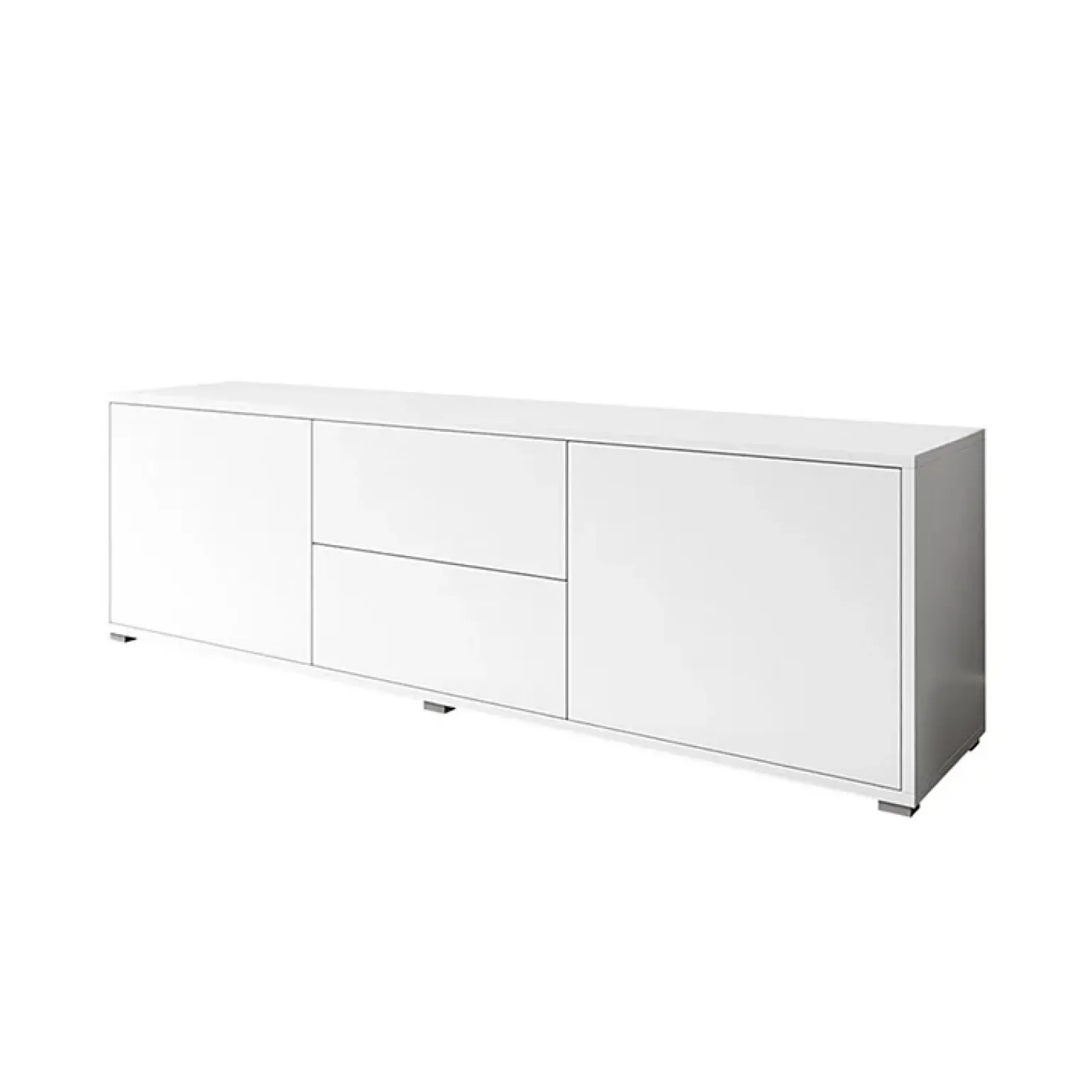 Mobile porta TV 141x50h cm 2 ante 2 cassetti bianco Eindhoven
